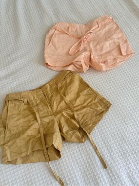 J. Crew Peach and Tan Summer Shorts Duo